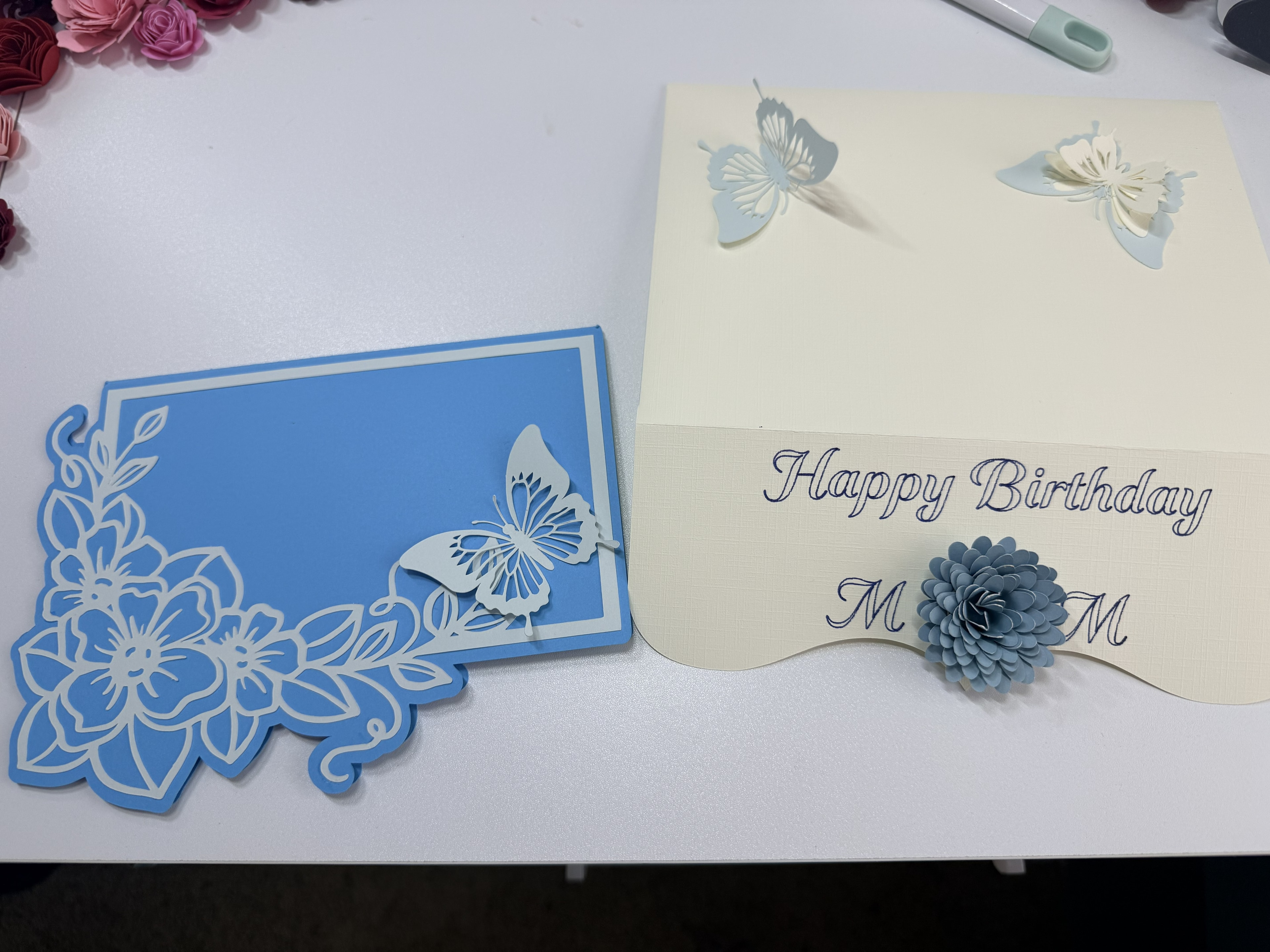 Birthday card with butterfly