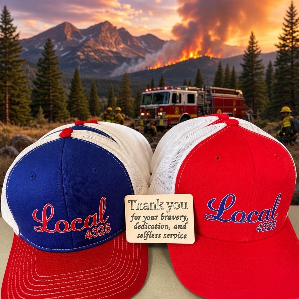 Colorado firefighter appreciation caps and custom station mug