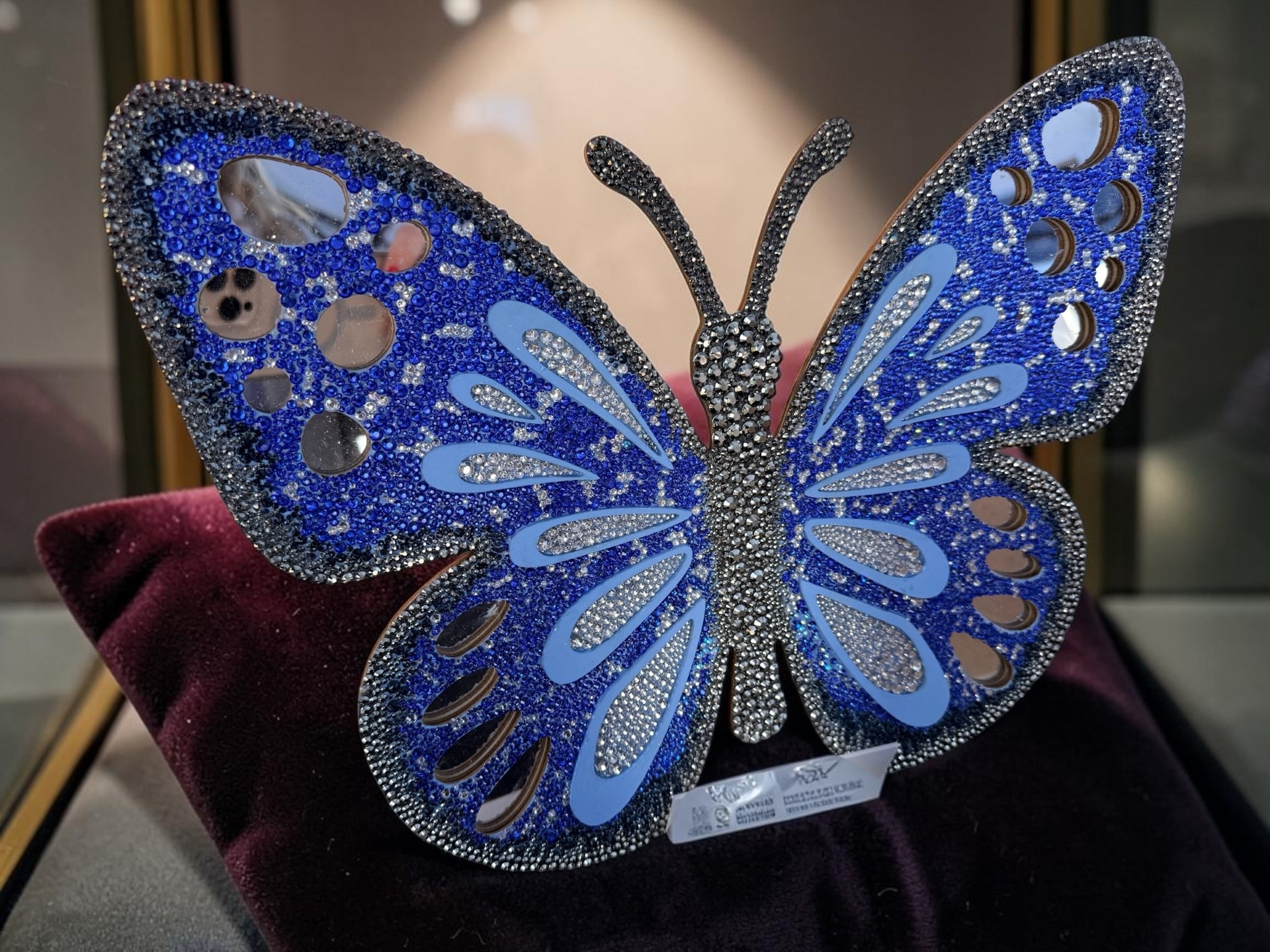 Large decorative rhinestone butterfly