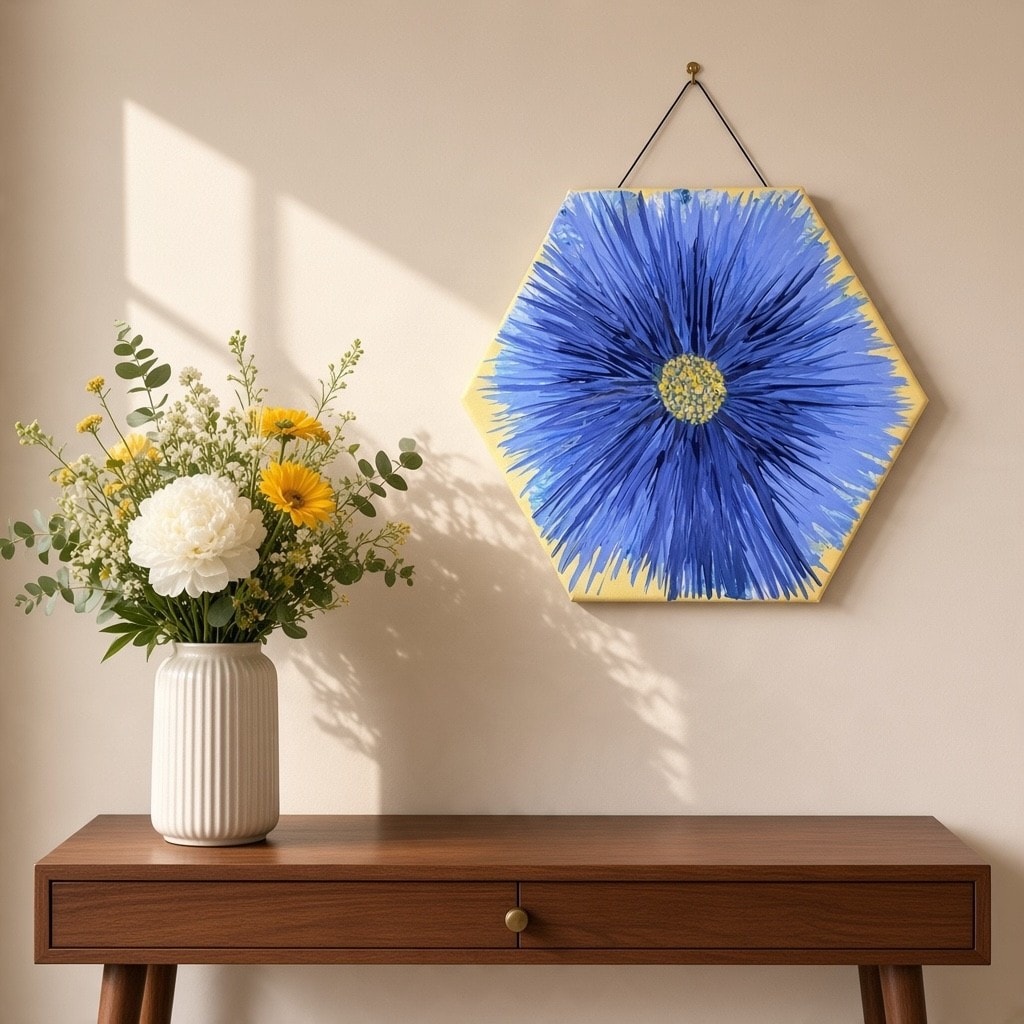 Blue flower painting