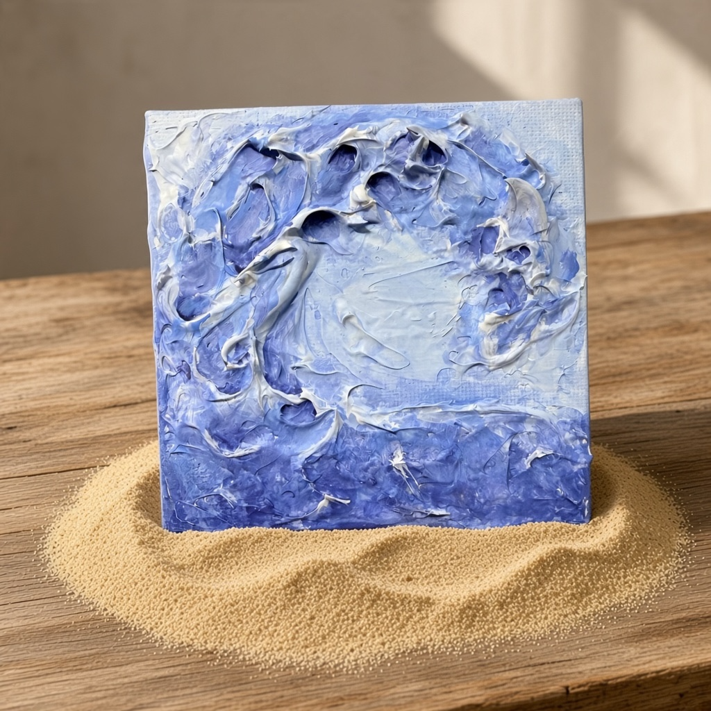 Small wave abstract painting